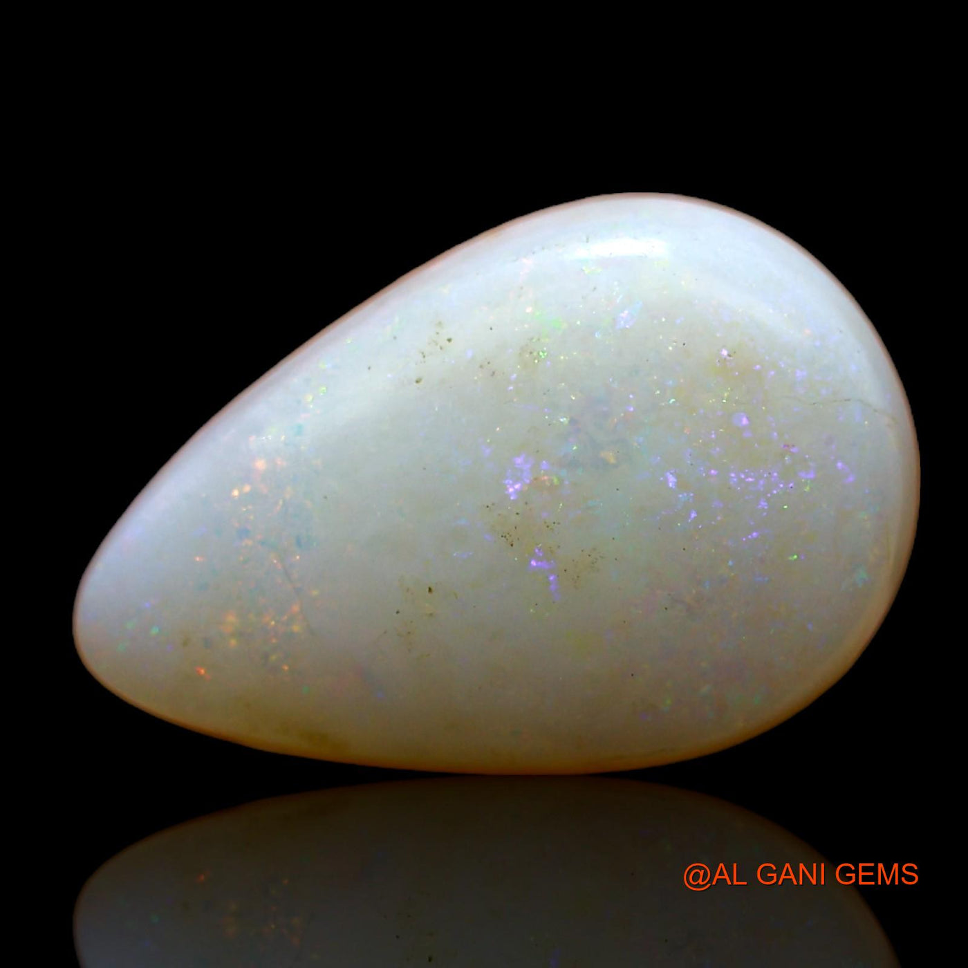5.00 Cts Natural Australian Fire Opal Loose Gemstone Pear Cabochon 16x10x5 mm AC-926