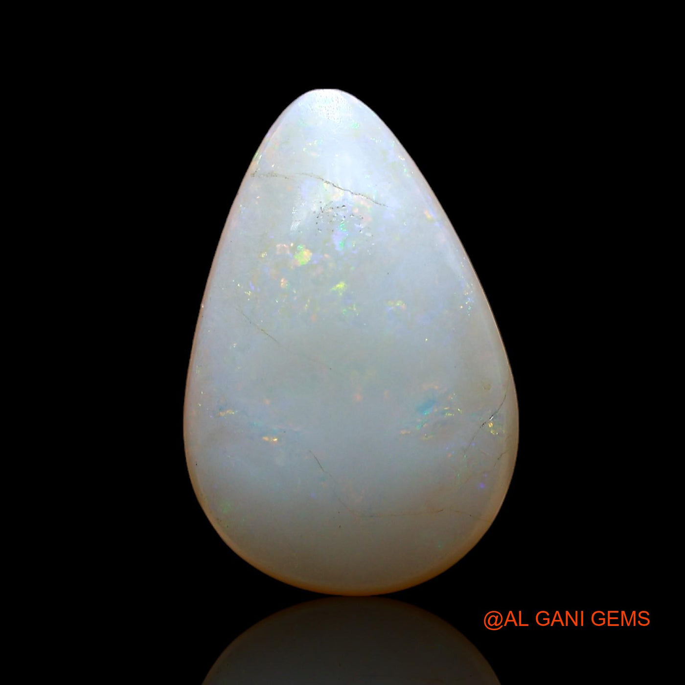 5.00 Cts Natural Australian Fire Opal Loose Gemstone Pear Cabochon 16x10x5 mm AC-926