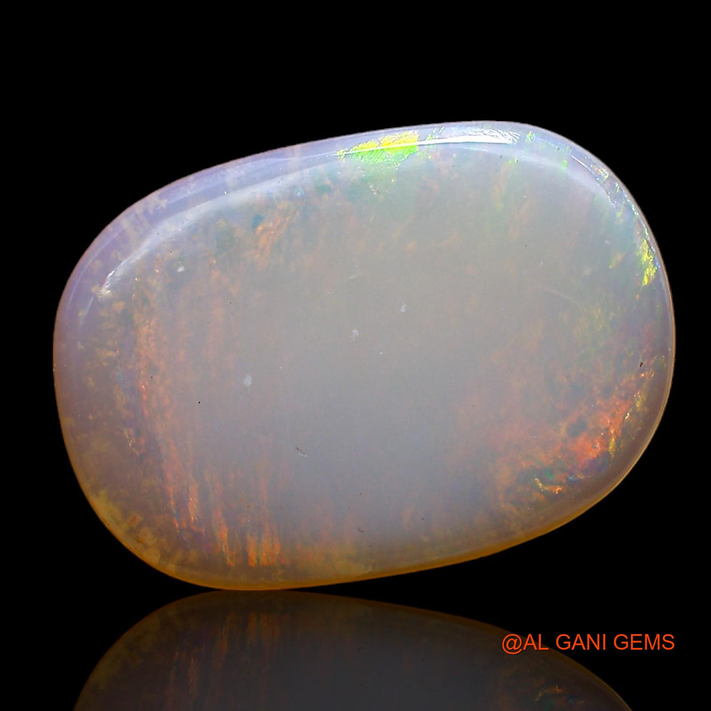 Natural Untreated Fire Opal Loose Gemstone Oval Cabochon From Australia 2.00 Cts 15x10x2 mm AC-928