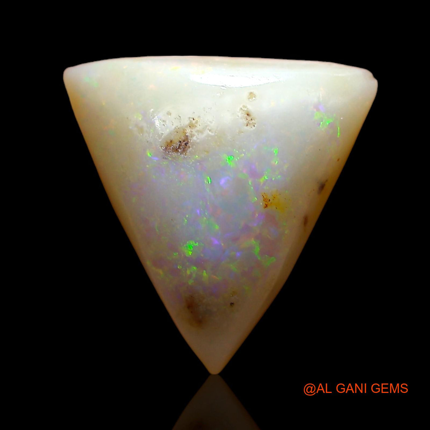 Natural Untreated Fire Opal Loose Gemstone Trillion Cabochon From Australia 4.00 Cts 13x12x5 mm AC-931