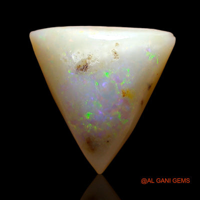 Natural Untreated Fire Opal Loose Gemstone Trillion Cabochon From Australia 4.00 Cts 13x12x5 mm AC-931