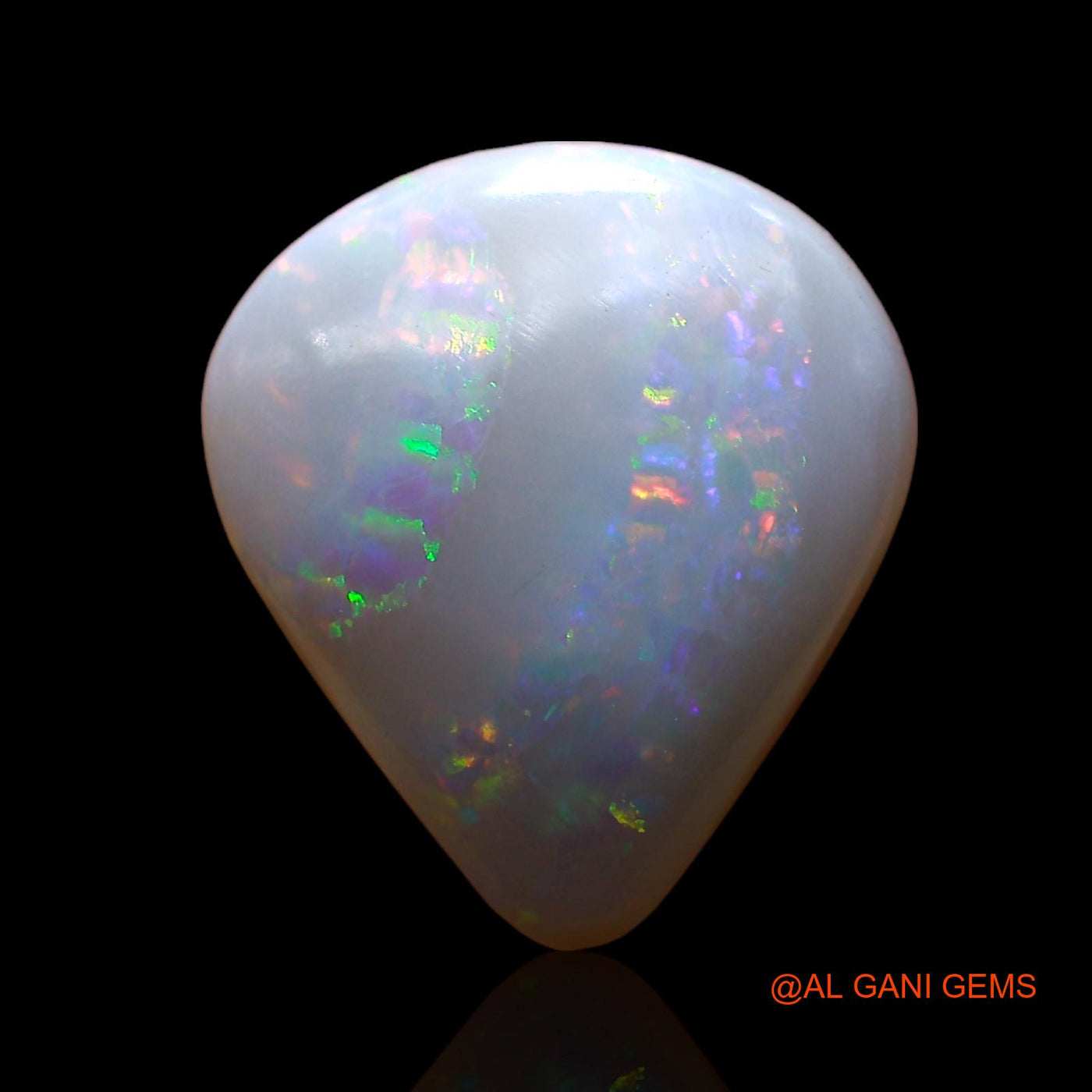 4.00 Cts Natural Australian Fire Opal Loose Gemstone Pear Cabochon 14x12x4 mm AC-934