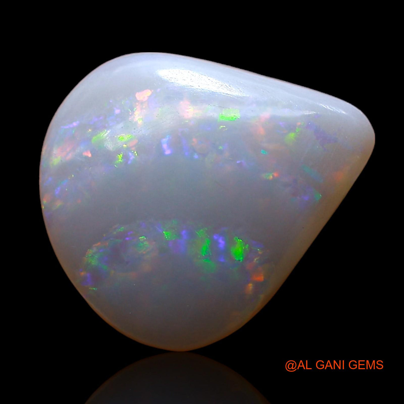 4.00 Cts Natural Australian Fire Opal Loose Gemstone Pear Cabochon 14x12x4 mm AC-934