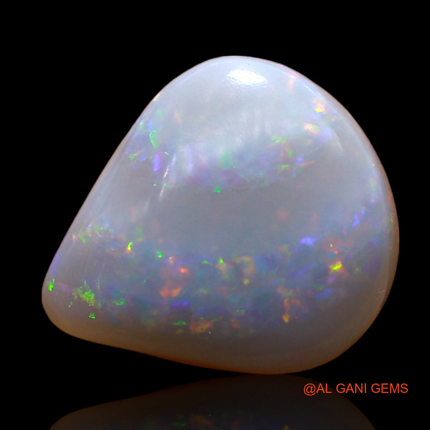 4.00 Cts Natural Australian Fire Opal Loose Gemstone Pear Cabochon 14x12x4 mm AC-934