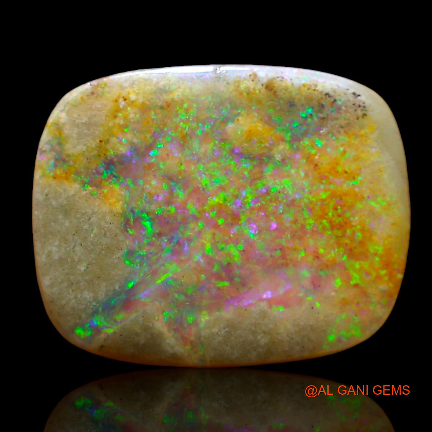 4.00 Cts Natural Australian Fire Opal Loose Gemstone Oval Cabochon 13x11x3 mm AC-937