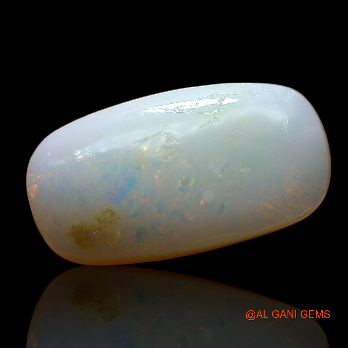 Natural Fire Opal Gemstone 3.00 Cts Loose Oval Cabochon From Australia 16x8x4 mm AC-940