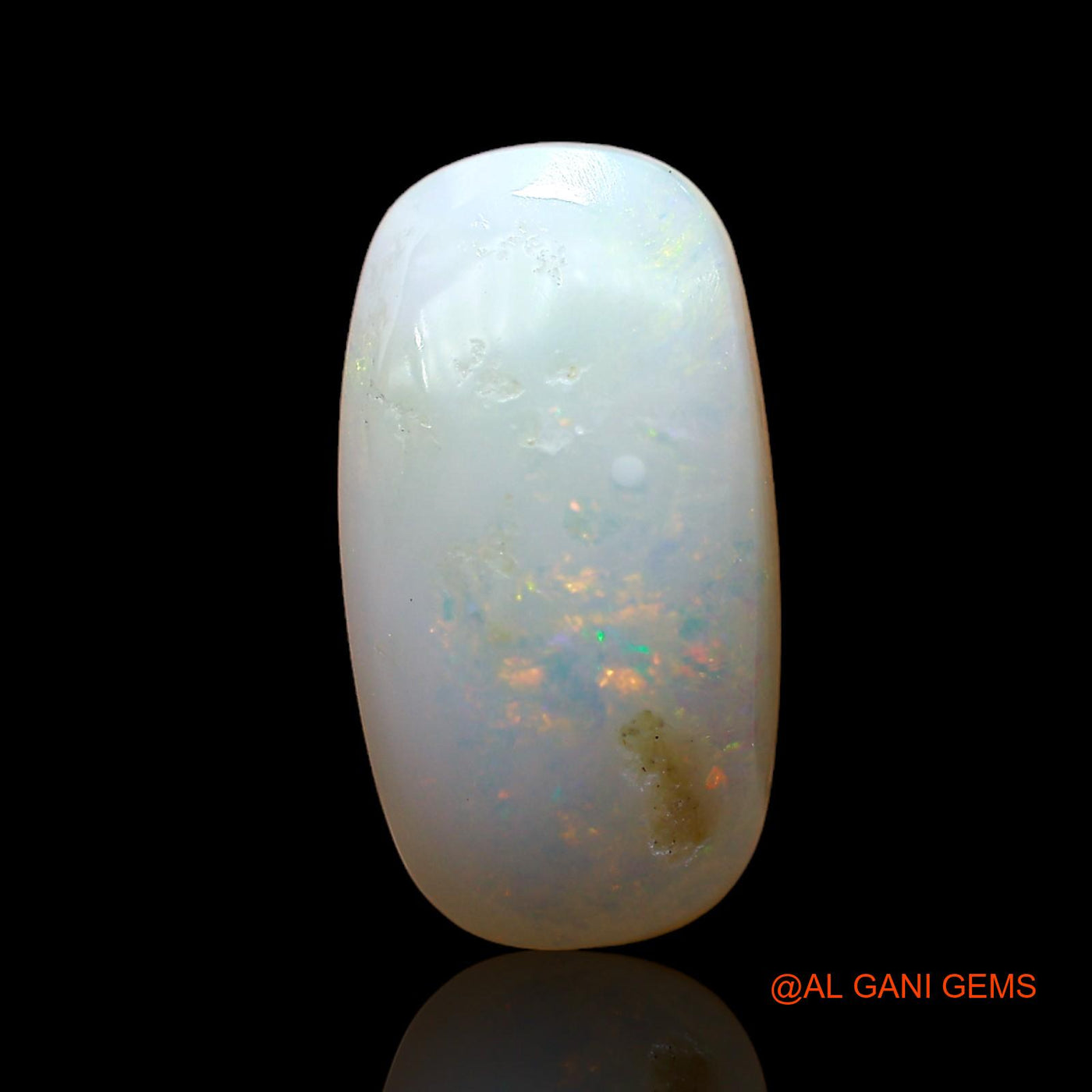 Natural Fire Opal Gemstone 3.00 Cts Loose Oval Cabochon From Australia 16x8x4 mm AC-940