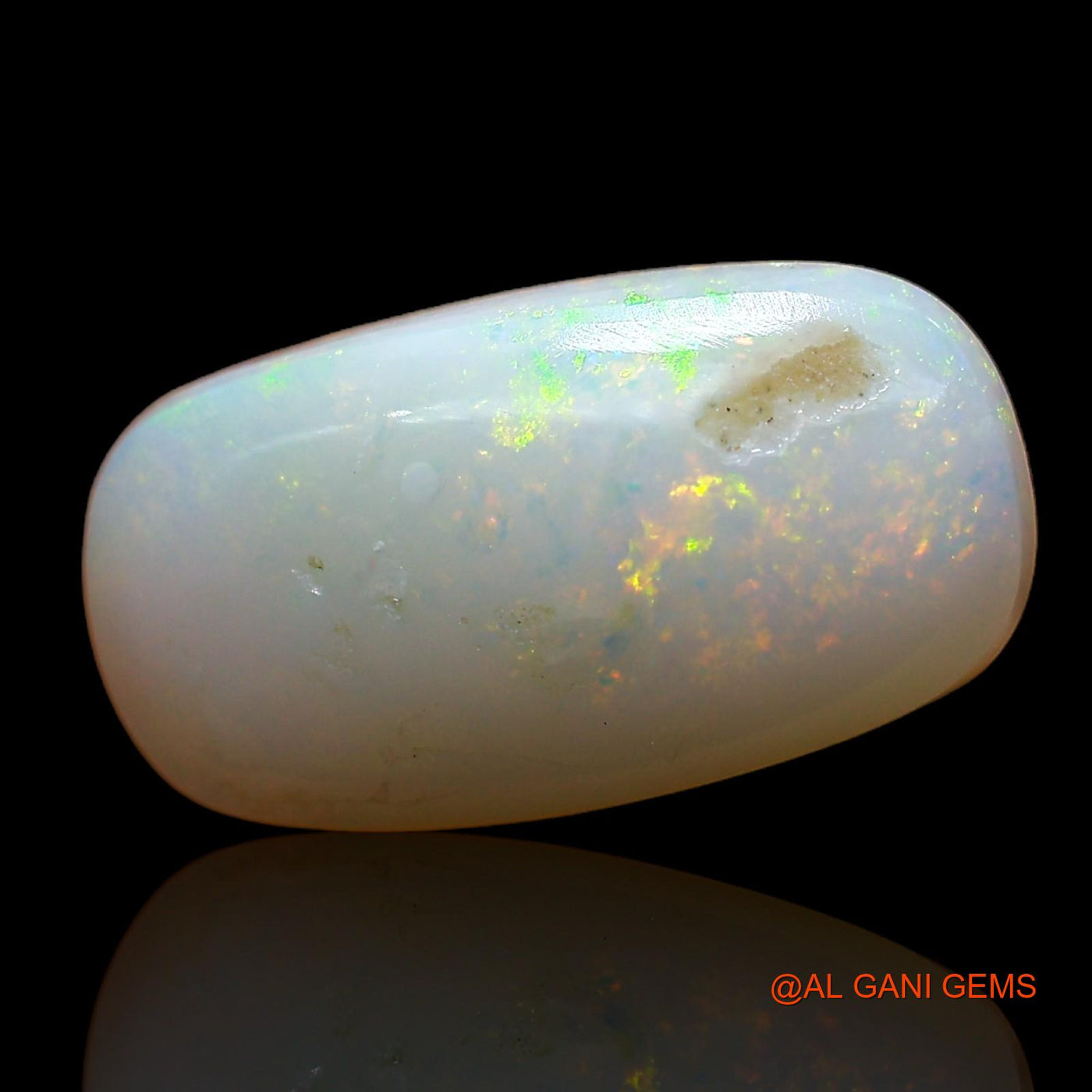 Natural Fire Opal Gemstone 3.00 Cts Loose Oval Cabochon From Australia 16x8x4 mm AC-940