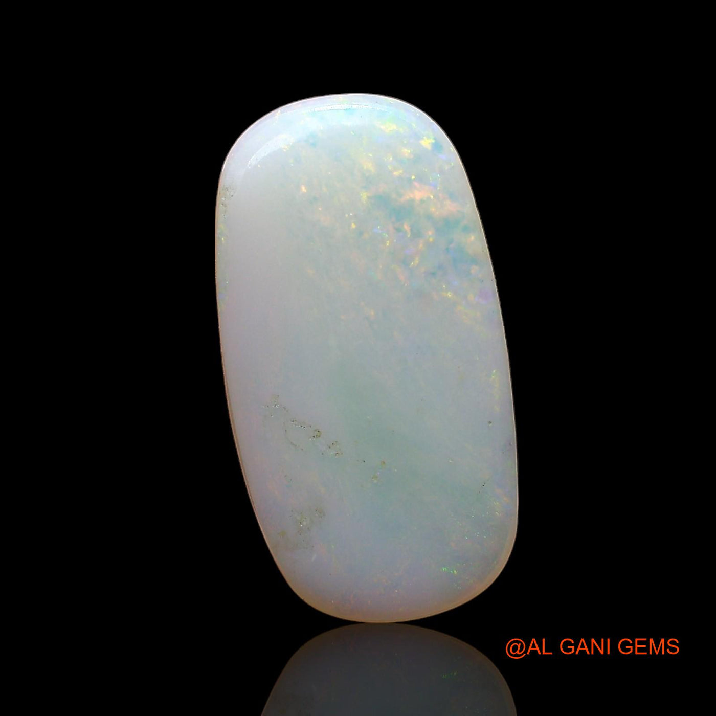 Natural Fire Opal Gemstone 3.00 Cts Loose Oval Cabochon From Australia 16x8x4 mm AC-940