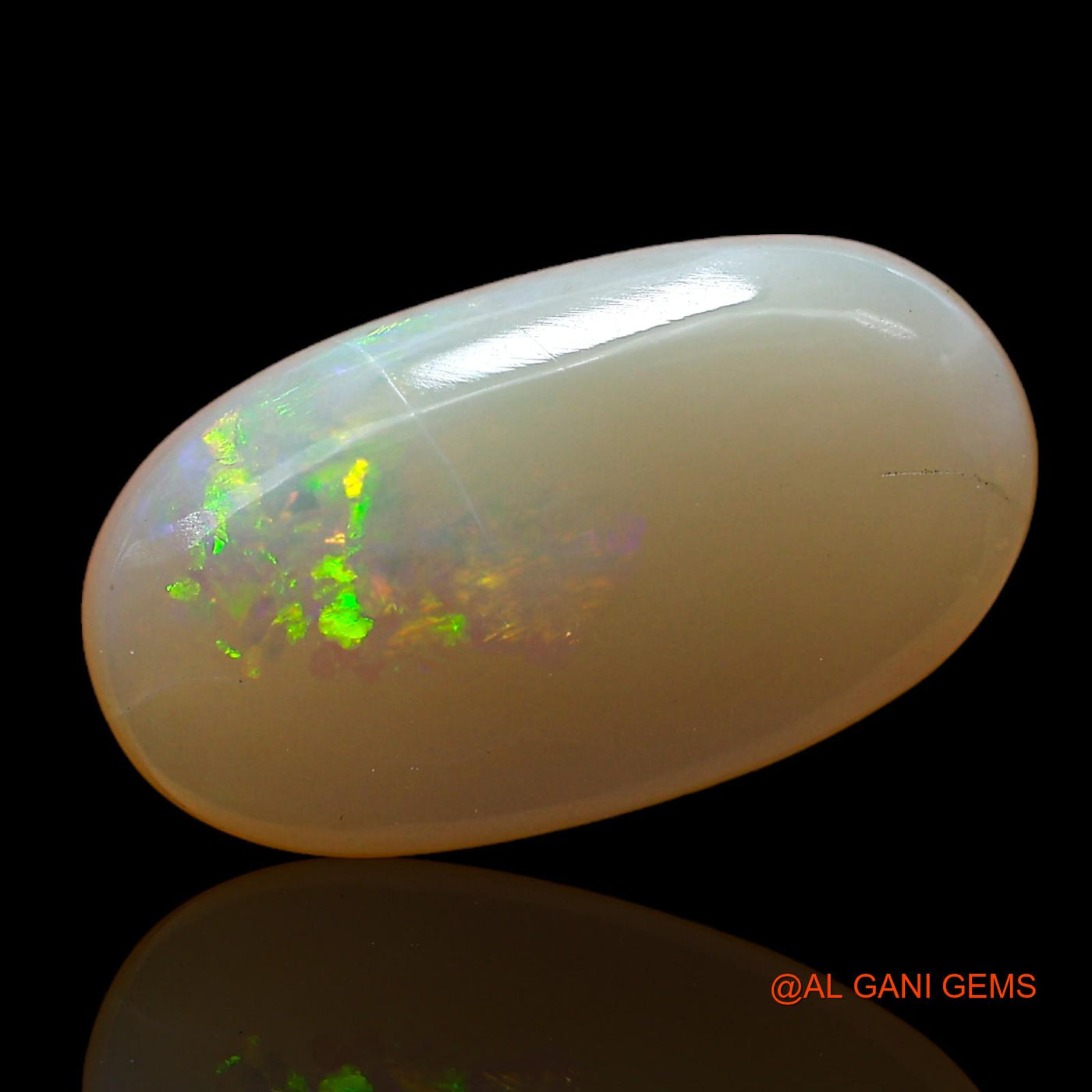 4.00 Cts Unheated Australian Fire Opal Loose Gemstone Oval Cabochon Natural 16x9x4 mm AC-943