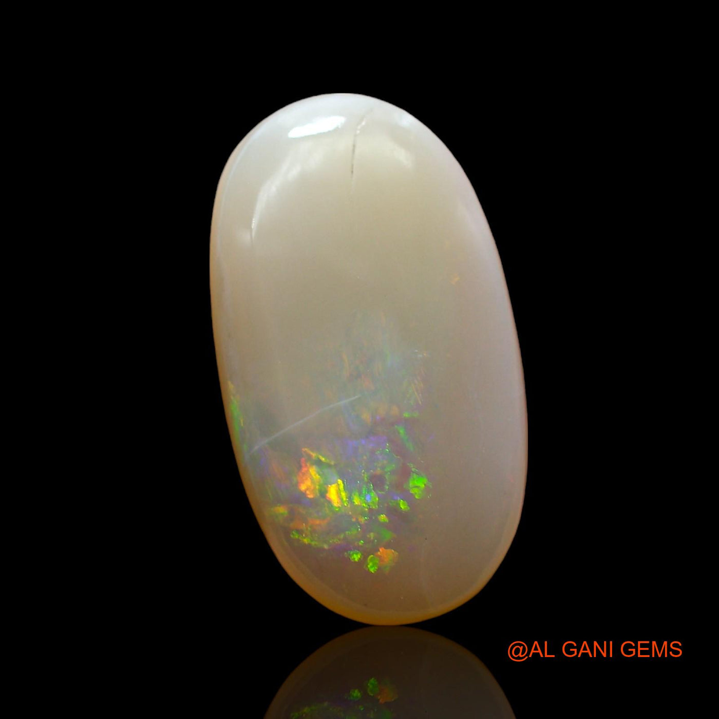 4.00 Cts Unheated Australian Fire Opal Loose Gemstone Oval Cabochon Natural 16x9x4 mm AC-943