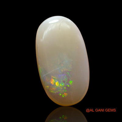 4.00 Cts Unheated Australian Fire Opal Loose Gemstone Oval Cabochon Natural 16x9x4 mm AC-943