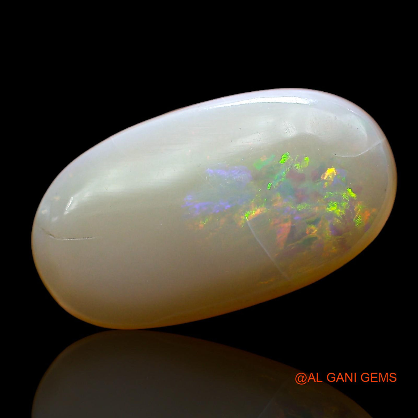 4.00 Cts Unheated Australian Fire Opal Loose Gemstone Oval Cabochon Natural 16x9x4 mm AC-943