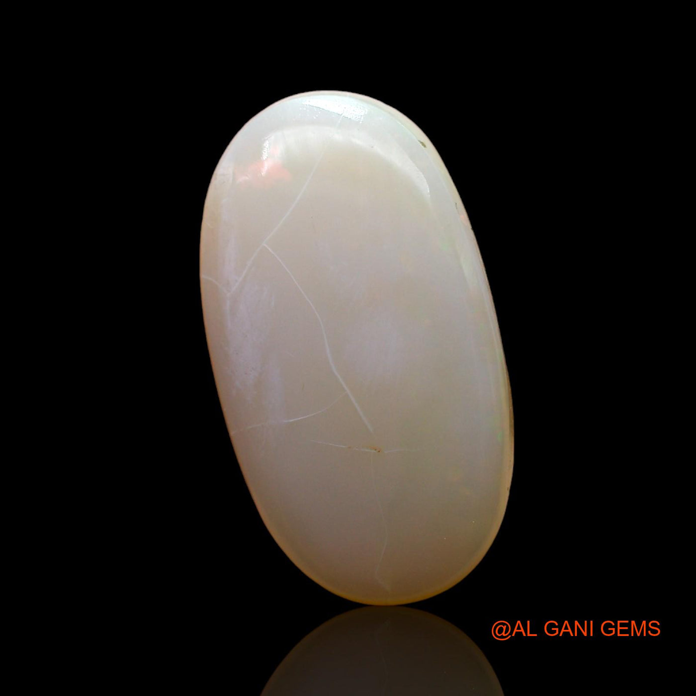 4.00 Cts Unheated Australian Fire Opal Loose Gemstone Oval Cabochon Natural 16x9x4 mm AC-943