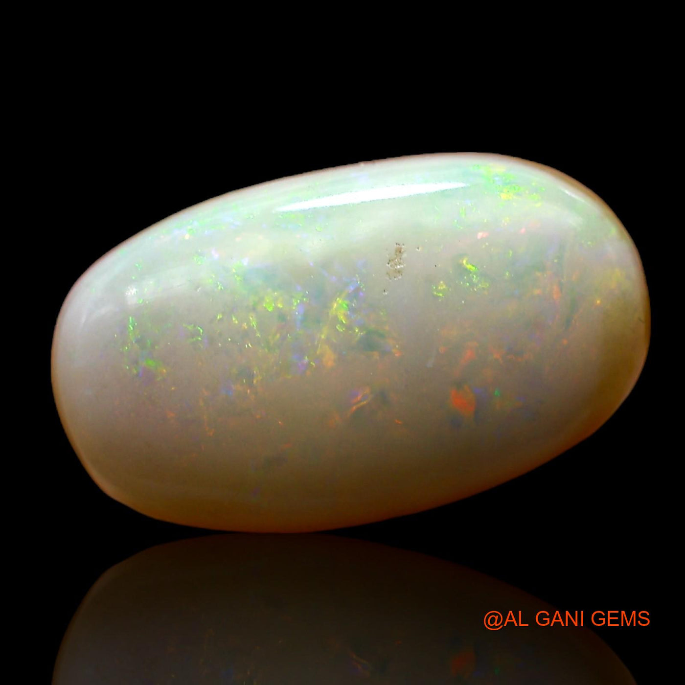 4.00 Cts Unheated Australian Fire Opal Loose Gemstone Oval Cabochon Natural 15x9x5 mm AC-950