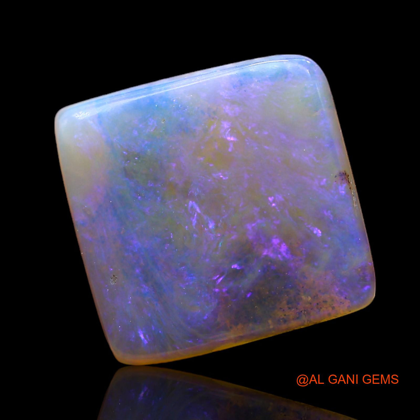 3.00 Cts Natural Australian Fire Opal Loose Gemstone Square Cabochon 12x11x2 mm AC-955