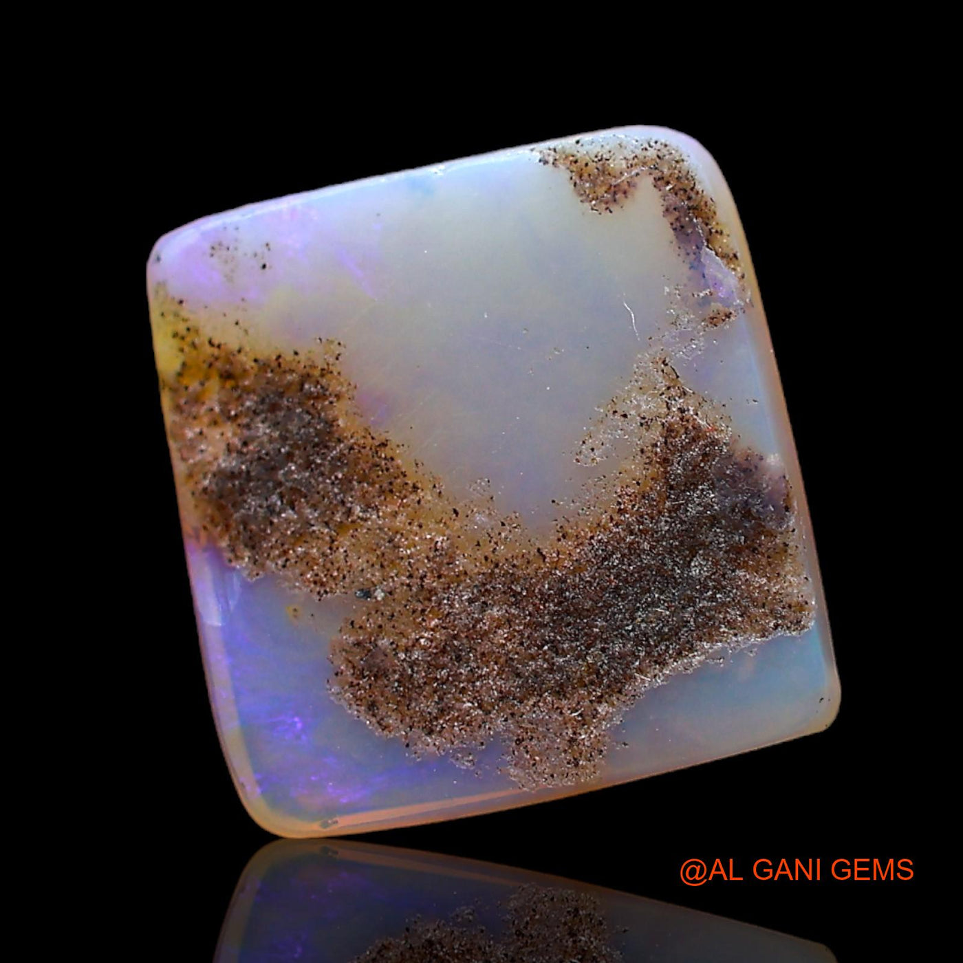 3.00 Cts Natural Australian Fire Opal Loose Gemstone Square Cabochon 12x11x2 mm AC-955