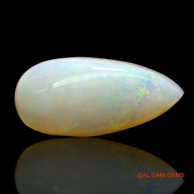 Natural Untreated Fire Opal Loose Gemstone Pear Cabochon From Australia 4.00 Cts 17x8x4 mm AC-958