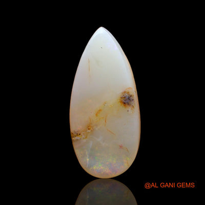 Natural Untreated Fire Opal Loose Gemstone Pear Cabochon From Australia 4.00 Cts 17x8x4 mm AC-958