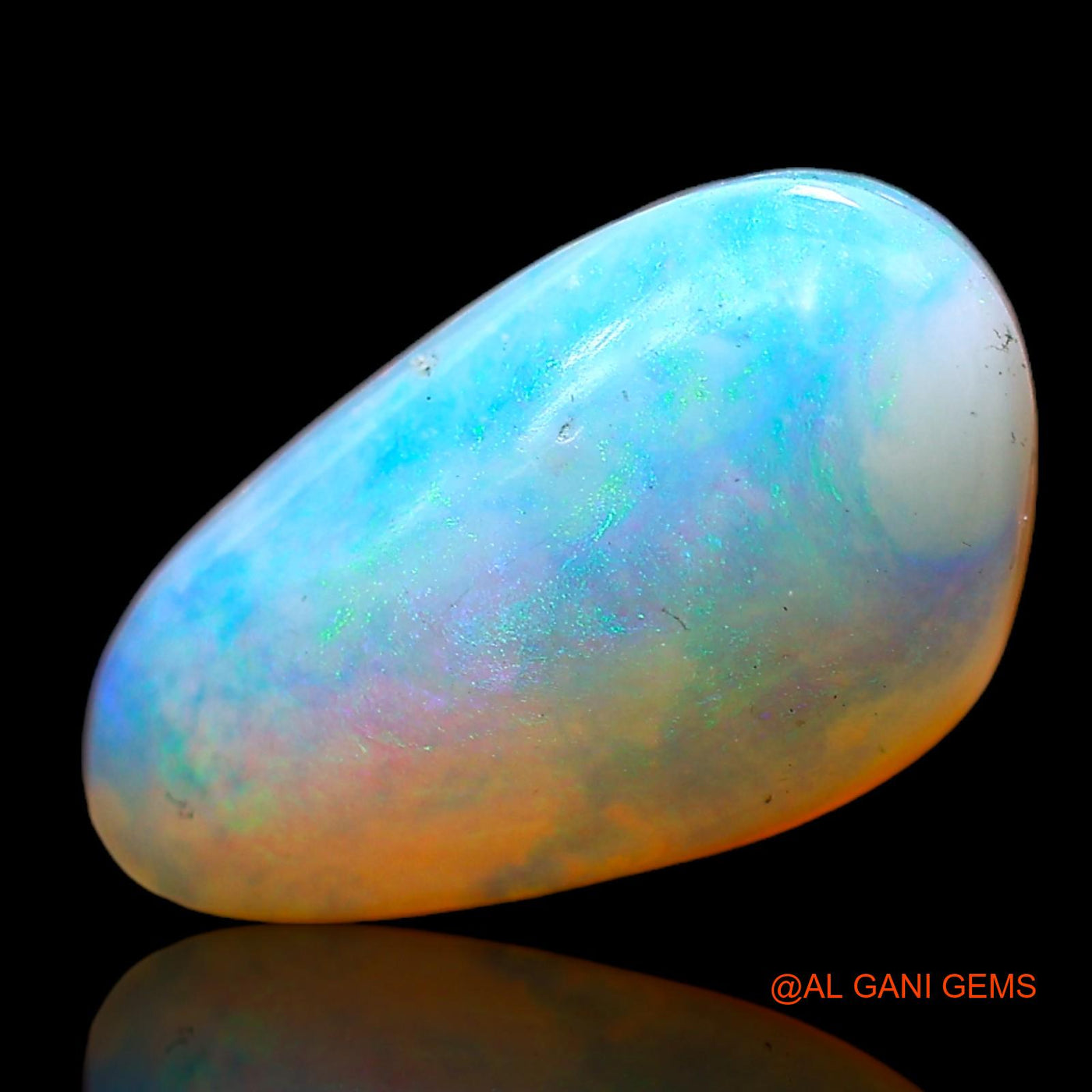 3.00 Cts Natural Australian Fire Opal Loose Gemstone Fancy Cabochon 15x8x5 mm AC-966