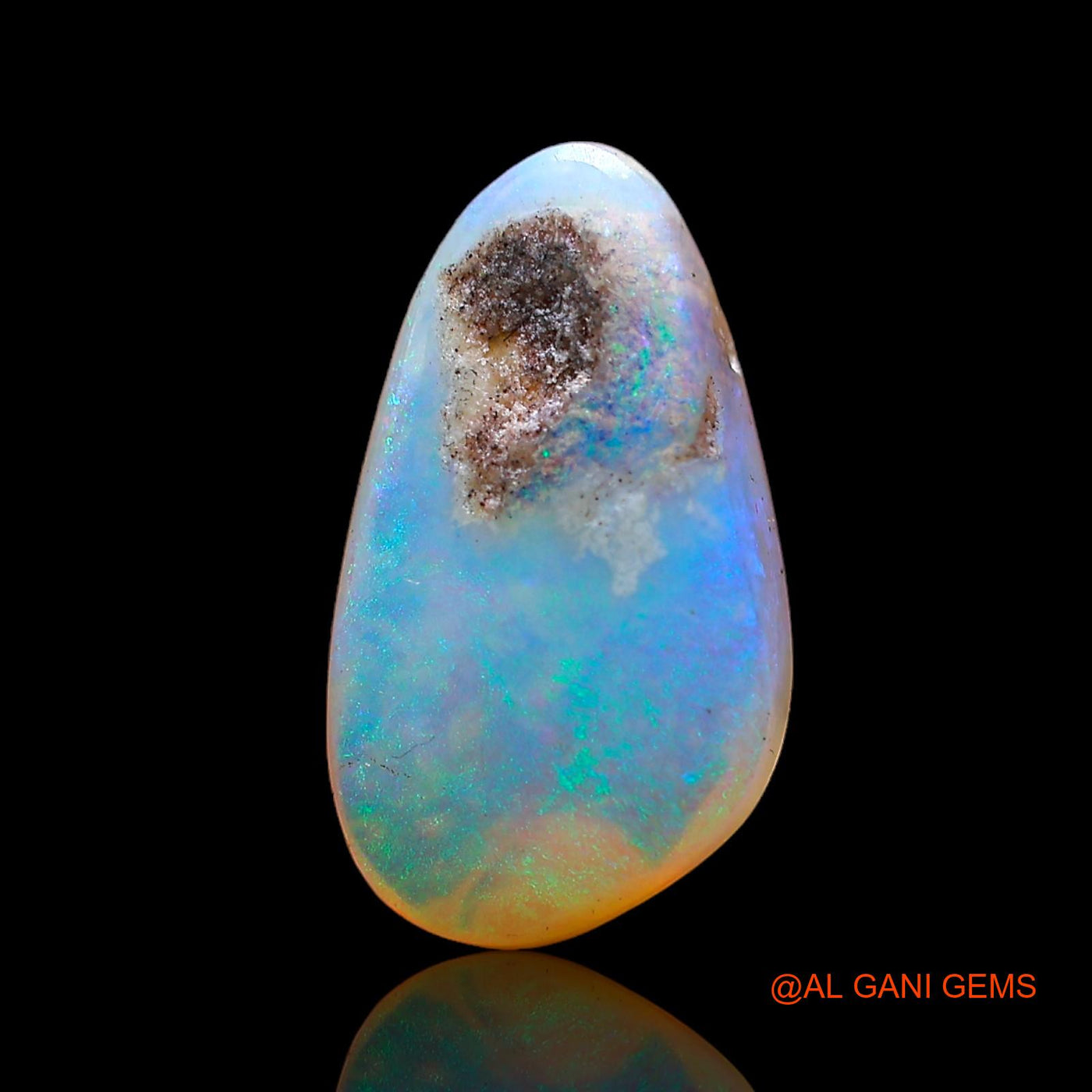 3.00 Cts Natural Australian Fire Opal Loose Gemstone Fancy Cabochon 15x8x5 mm AC-966