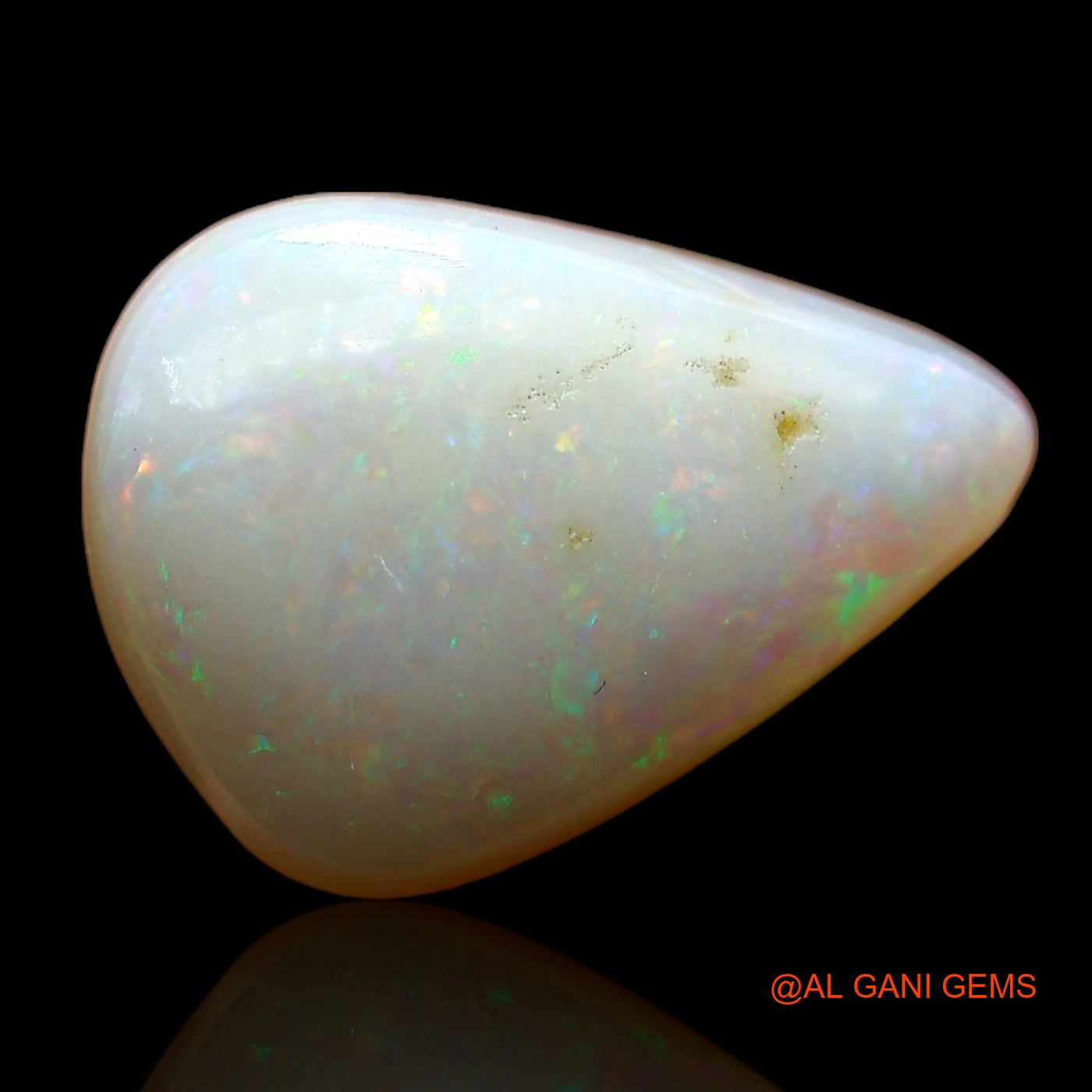 4.00 Cts Unheated Australian Fire Opal Loose Gemstone Pear Cabochon Natural 14x10x5 mm AC-967