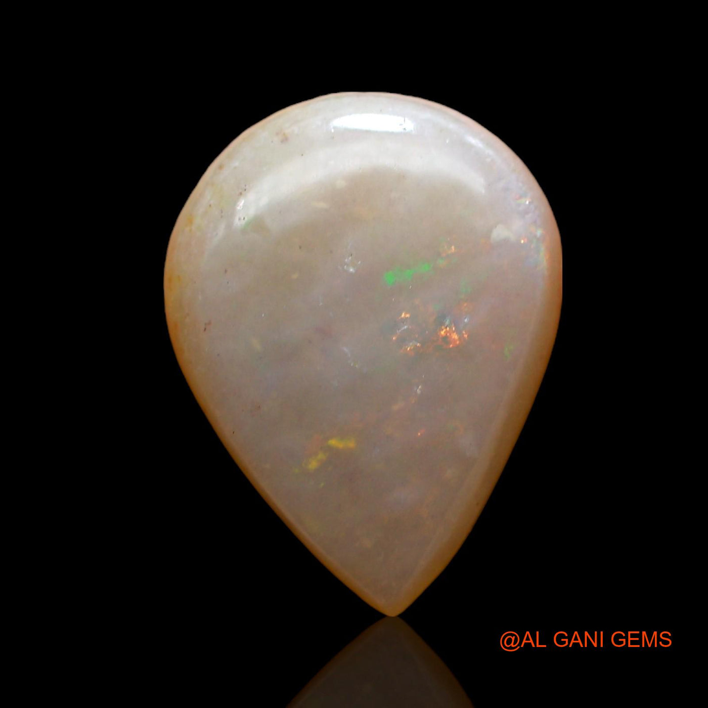 3.00 Cts Natural Australian Fire Opal Pear Cabochon Loose Gemstone For Jewelry 13x10x4 mm AC-974