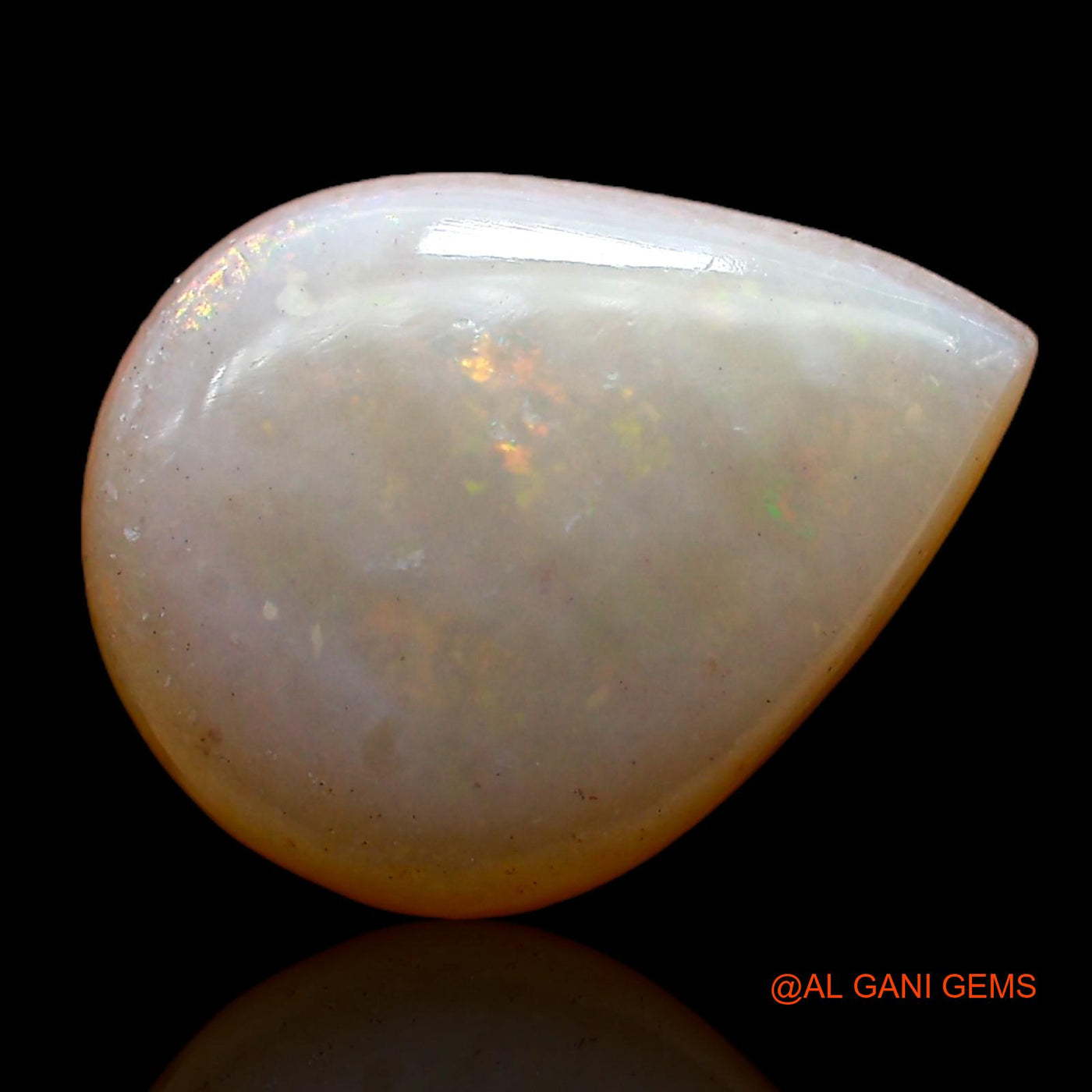 3.00 Cts Natural Australian Fire Opal Pear Cabochon Loose Gemstone For Jewelry 13x10x4 mm AC-974