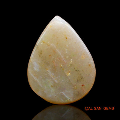 3.00 Cts Natural Australian Fire Opal Pear Cabochon Loose Gemstone For Jewelry 13x10x4 mm AC-974