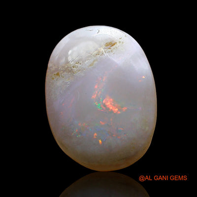 Natural Fire Opal Gemstone 3.00 Cts Loose Oval Cabochon From Australia 14x10x3 mm AC-976