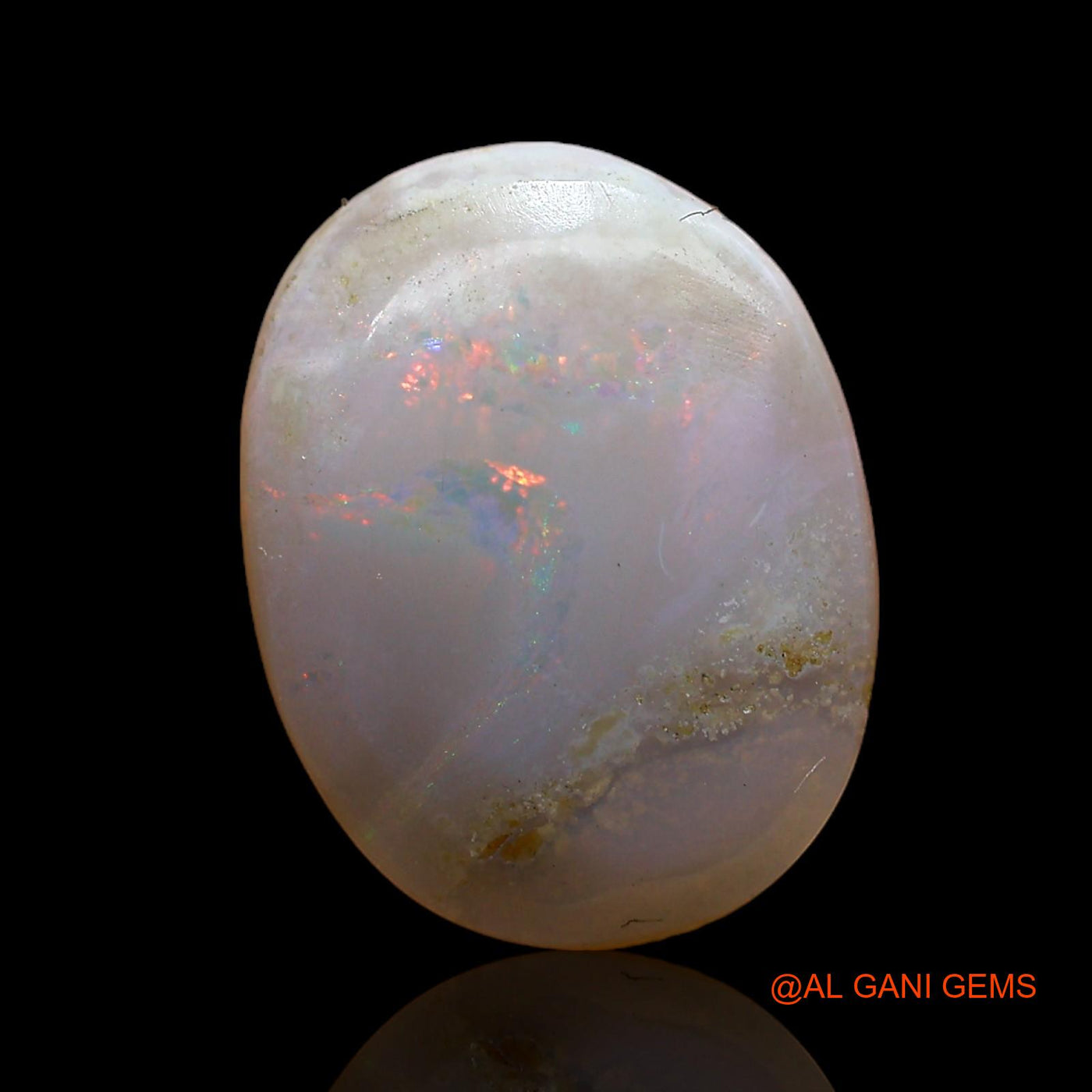 Natural Fire Opal Gemstone 3.00 Cts Loose Oval Cabochon From Australia 14x10x3 mm AC-976