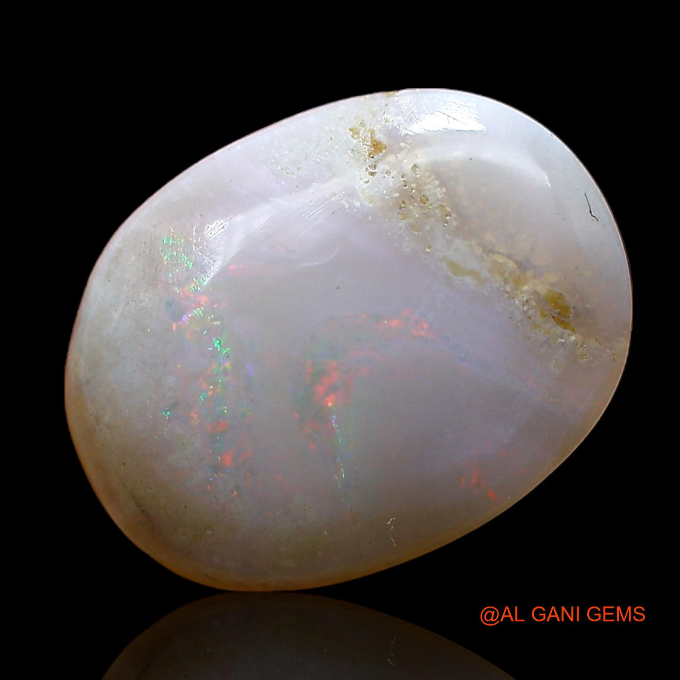 Natural Fire Opal Gemstone 3.00 Cts Loose Oval Cabochon From Australia 14x10x3 mm AC-976