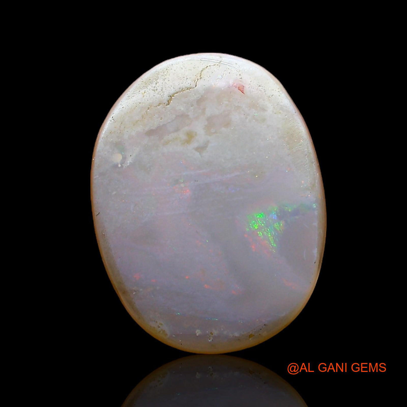 Natural Fire Opal Gemstone 3.00 Cts Loose Oval Cabochon From Australia 14x10x3 mm AC-976