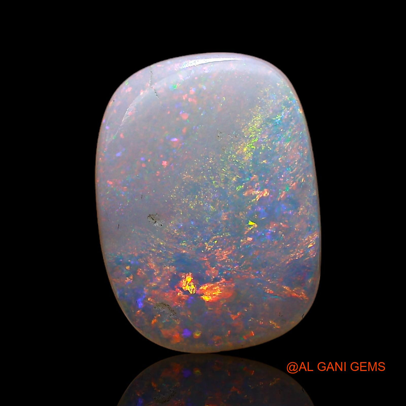2.00 Cts Unheated Australian Fire Opal Loose Gemstone Oval Cabochon Natural 12x9x2 mm AC-982