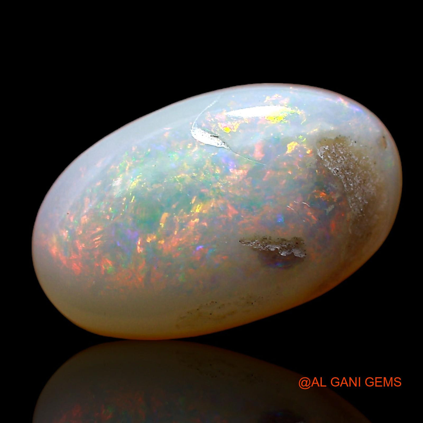 3.00 Cts Unheated Australian Fire Opal Loose Gemstone Oval Cabochon Natural 13x8x4 mm AC-989