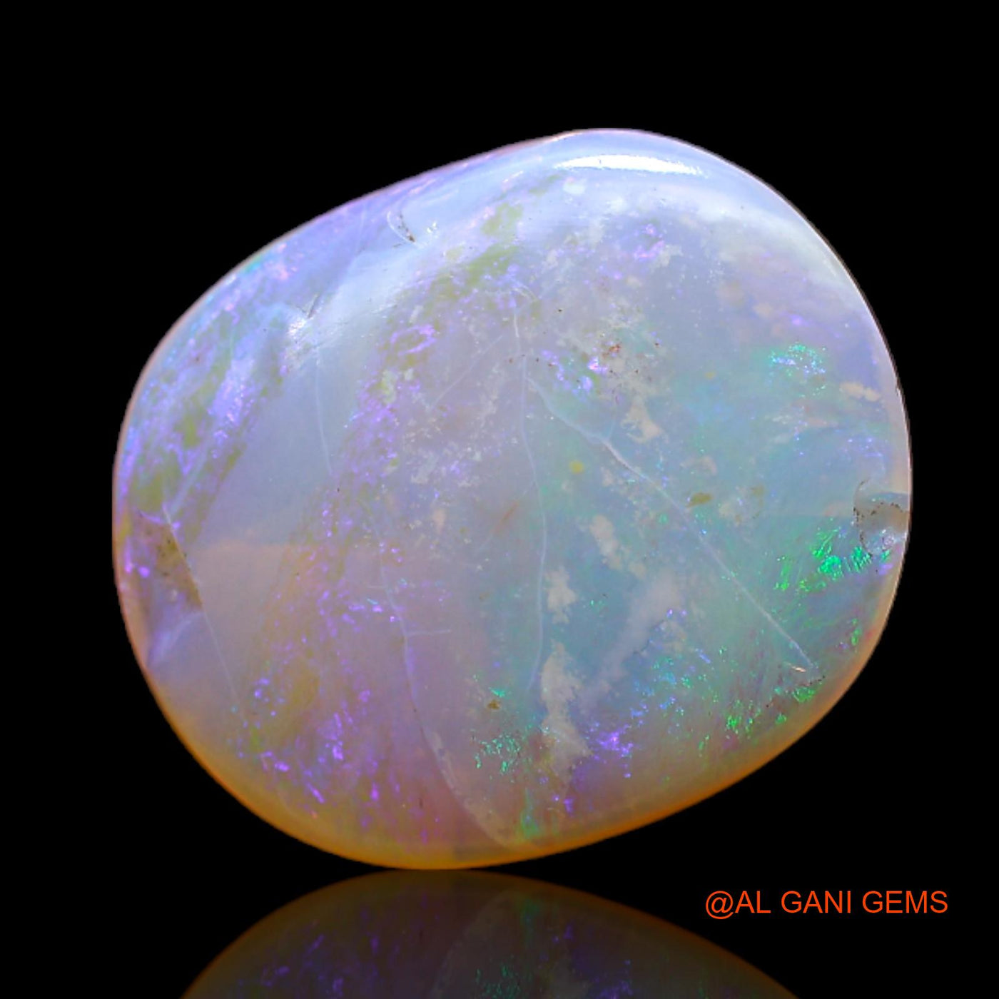 Natural Fire Opal Gemstone 5.00 Cts Loose Oval Cabochon From Australia 16x13x3 mm AC-98