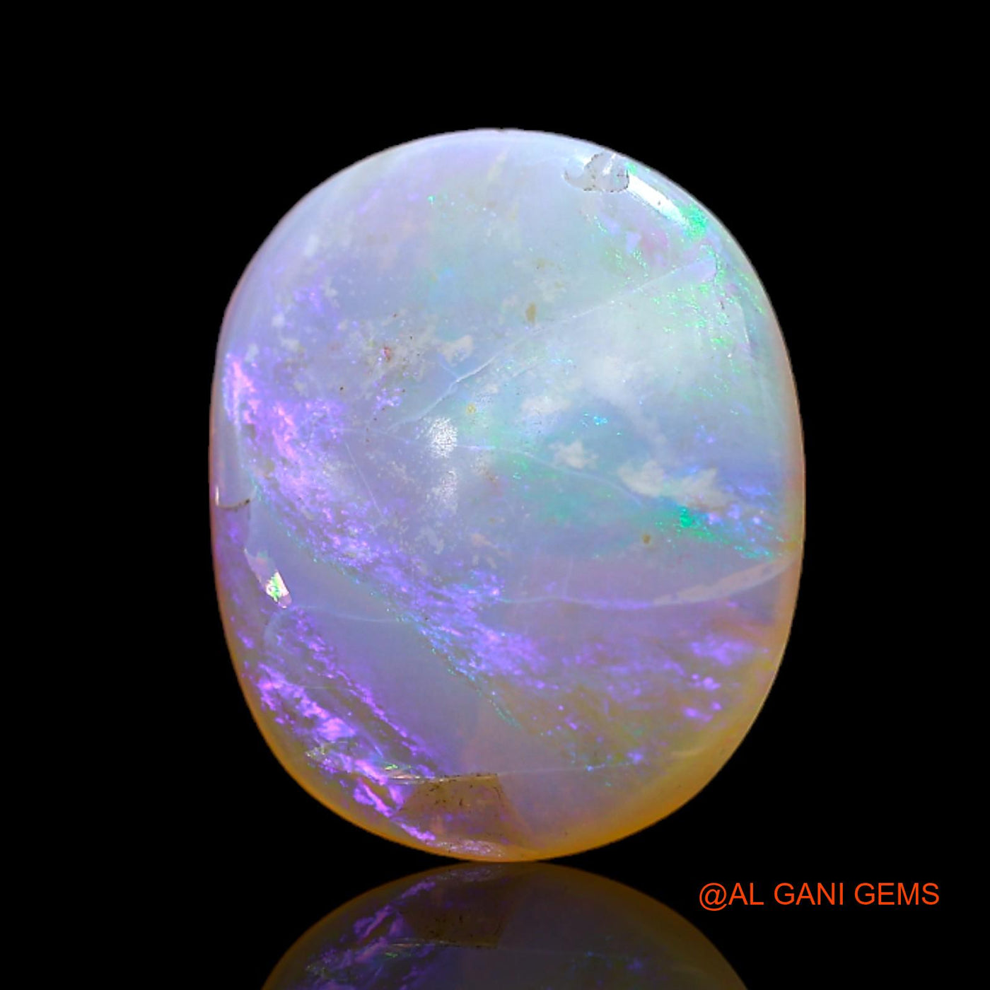 Natural Fire Opal Gemstone 5.00 Cts Loose Oval Cabochon From Australia 16x13x3 mm AC-98