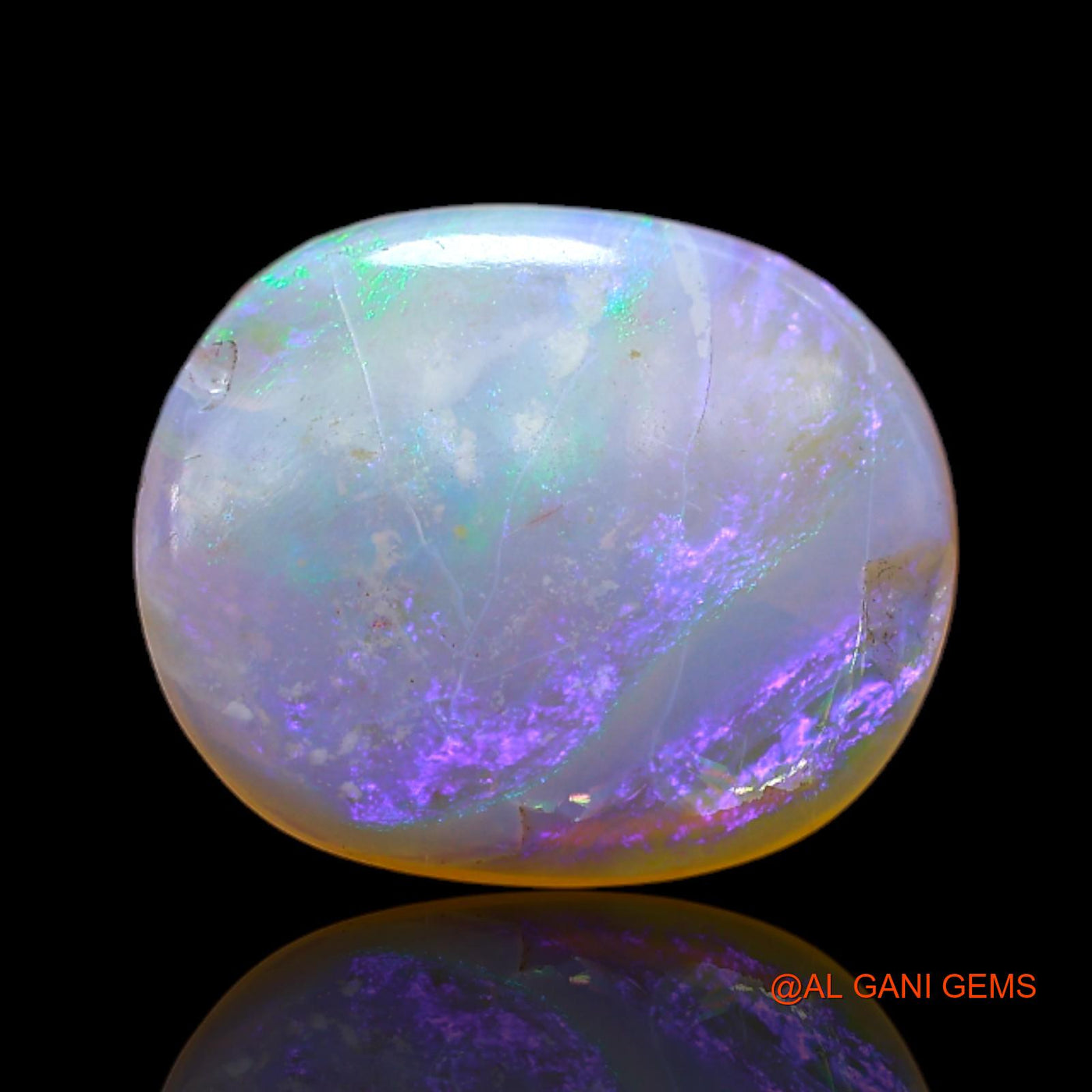 Natural Fire Opal Gemstone 5.00 Cts Loose Oval Cabochon From Australia 16x13x3 mm AC-98