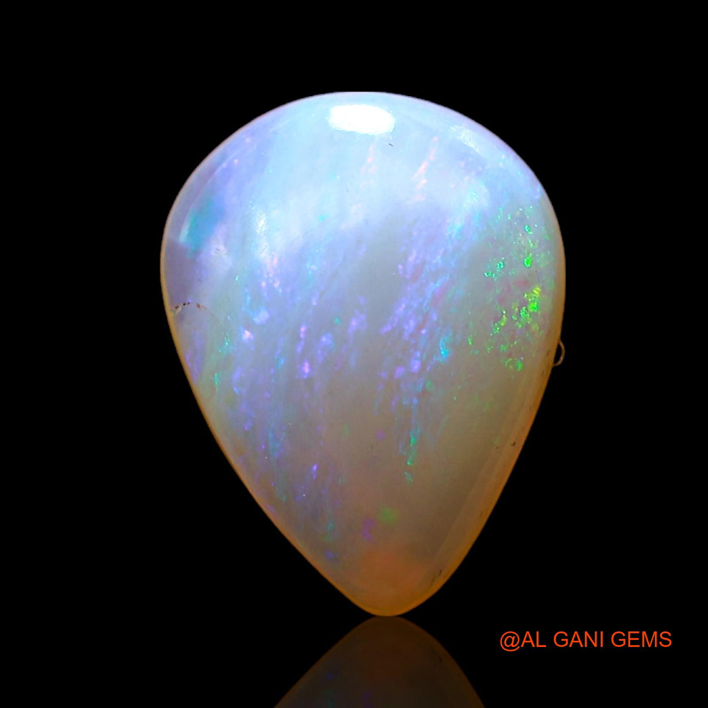 Natural Fire Opal Gemstone 2.00 Cts Loose Pear Cabochon From Australia 12x9x4 mm AC-998