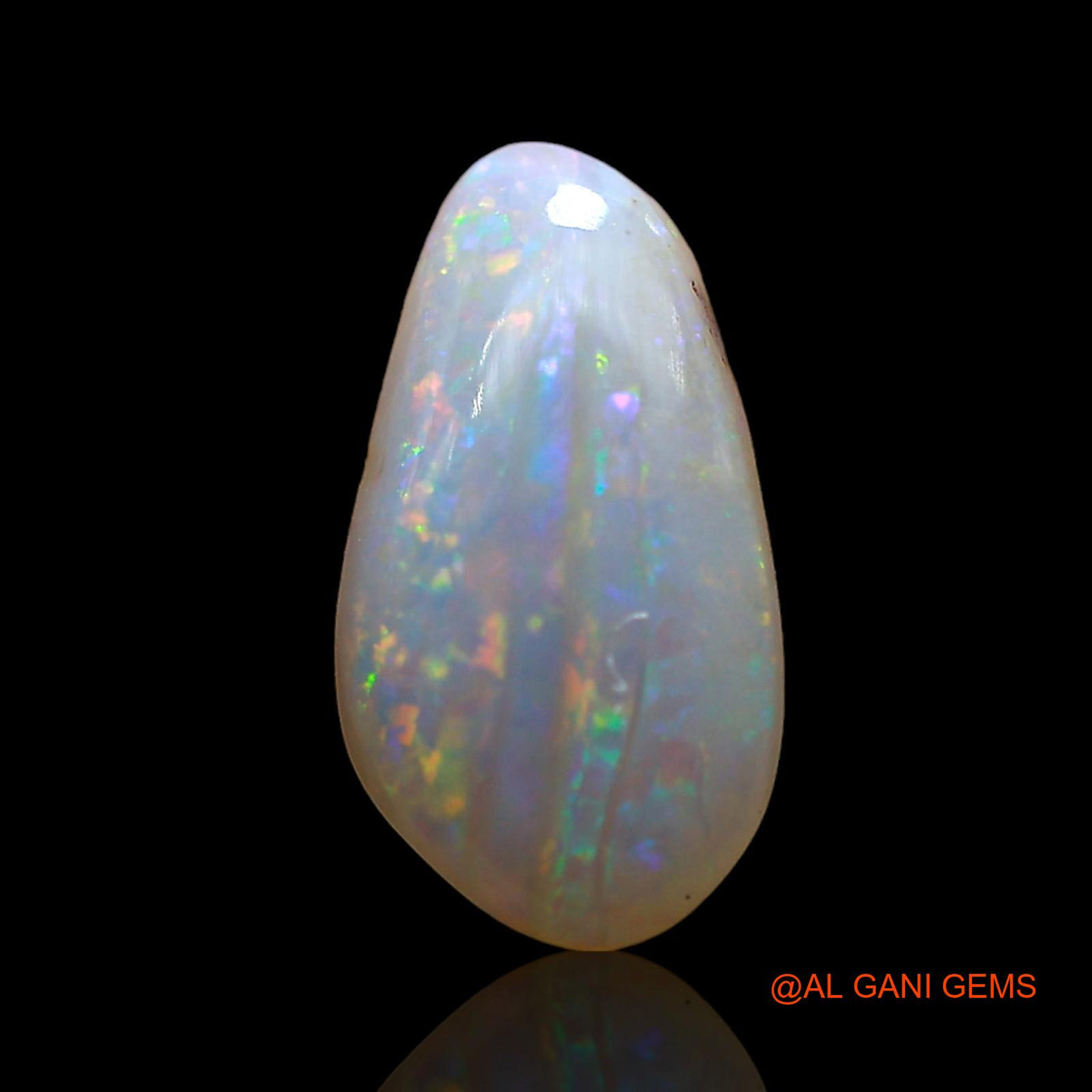 2.00 Cts Unheated Australian Fire Opal Loose Gemstone Fancy Cabochon Natural 13x7x3 mm AD-1000