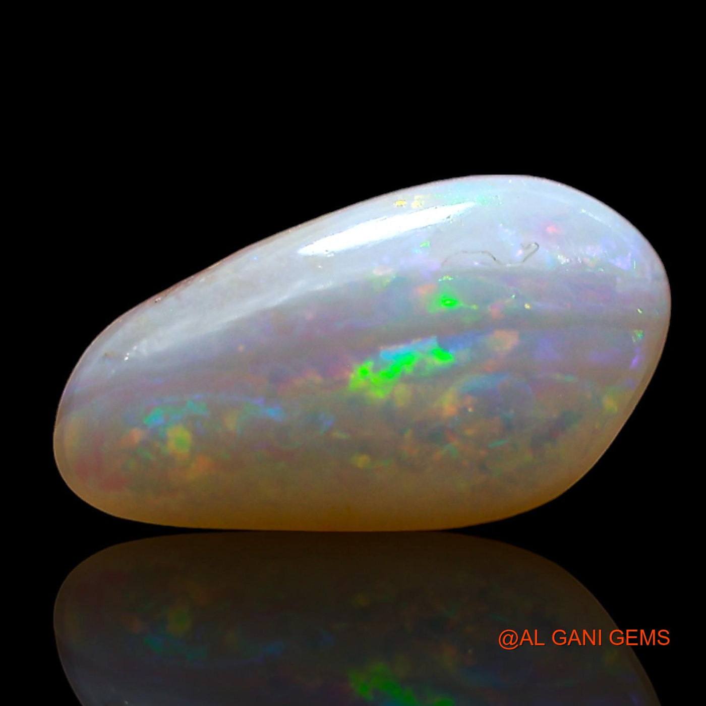 2.00 Cts Unheated Australian Fire Opal Loose Gemstone Fancy Cabochon Natural 13x7x3 mm AD-1000