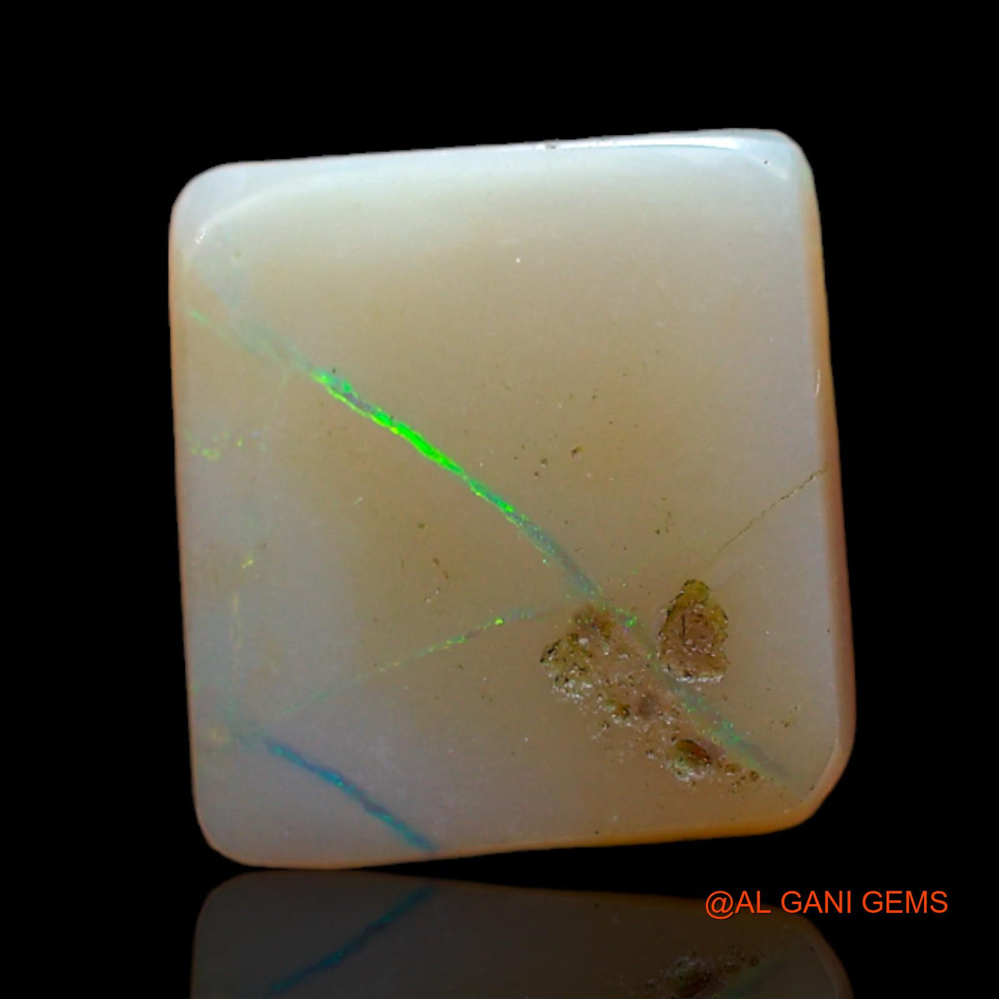 Natural Fire Opal Gemstone 4.00 Cts Loose Square Cabochon From Australia 11x10x4 mm AD-100