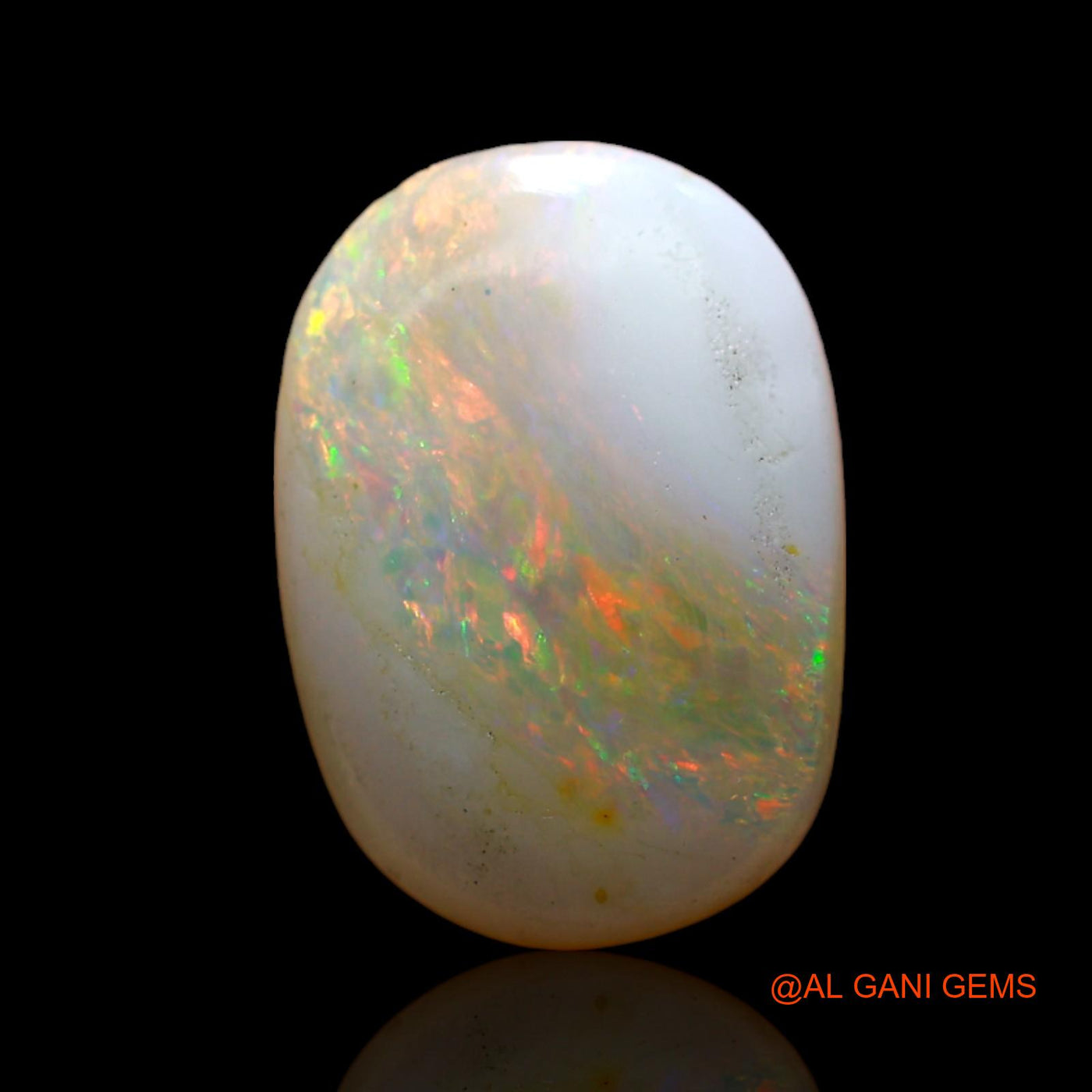 3.00 Cts Unheated Australian Fire Opal Loose Gemstone Oval Cabochon Natural 13x9x3 mm AD-102