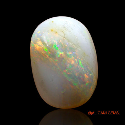 3.00 Cts Unheated Australian Fire Opal Loose Gemstone Oval Cabochon Natural 13x9x3 mm AD-102