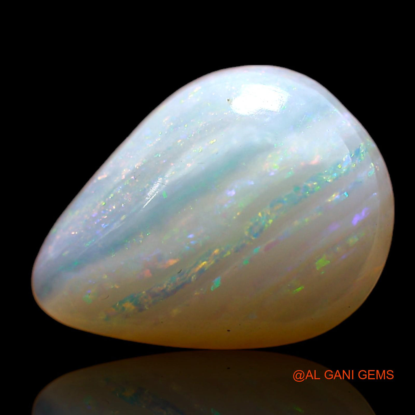 3.00 Cts Natural Australian Fire Opal Pear Cabochon Loose Gemstone For Jewelry 13x10x4 mm AD-103