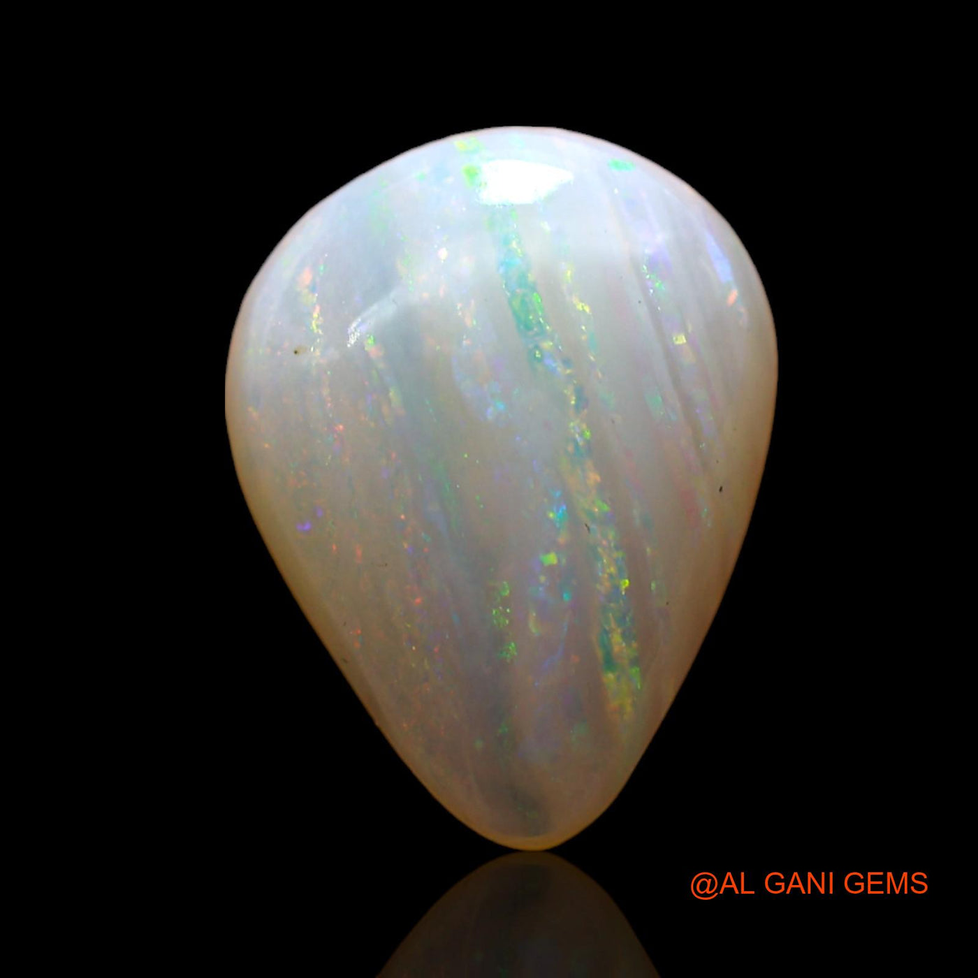 3.00 Cts Natural Australian Fire Opal Pear Cabochon Loose Gemstone For Jewelry 13x10x4 mm AD-103
