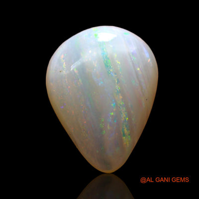 3.00 Cts Natural Australian Fire Opal Pear Cabochon Loose Gemstone For Jewelry 13x10x4 mm AD-103