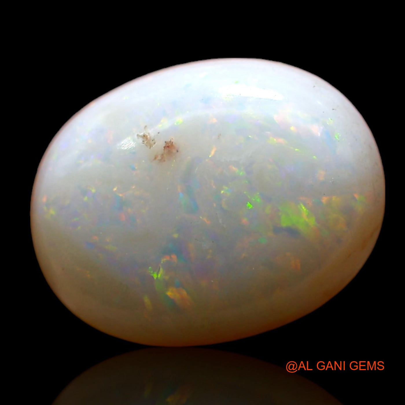 4.00 Cts Unheated Australian Fire Opal Loose Gemstone Oval Cabochon Natural 13x10x4 mm AD-105