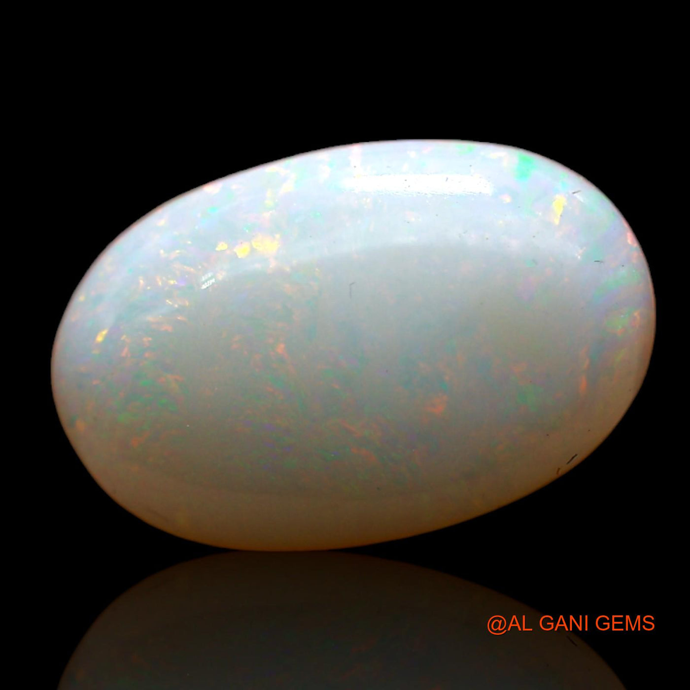 3.00 Cts Natural Australian Fire Opal Oval Cabochon Loose Gemstone For Jewelry 14x9x4 mm AD-107
