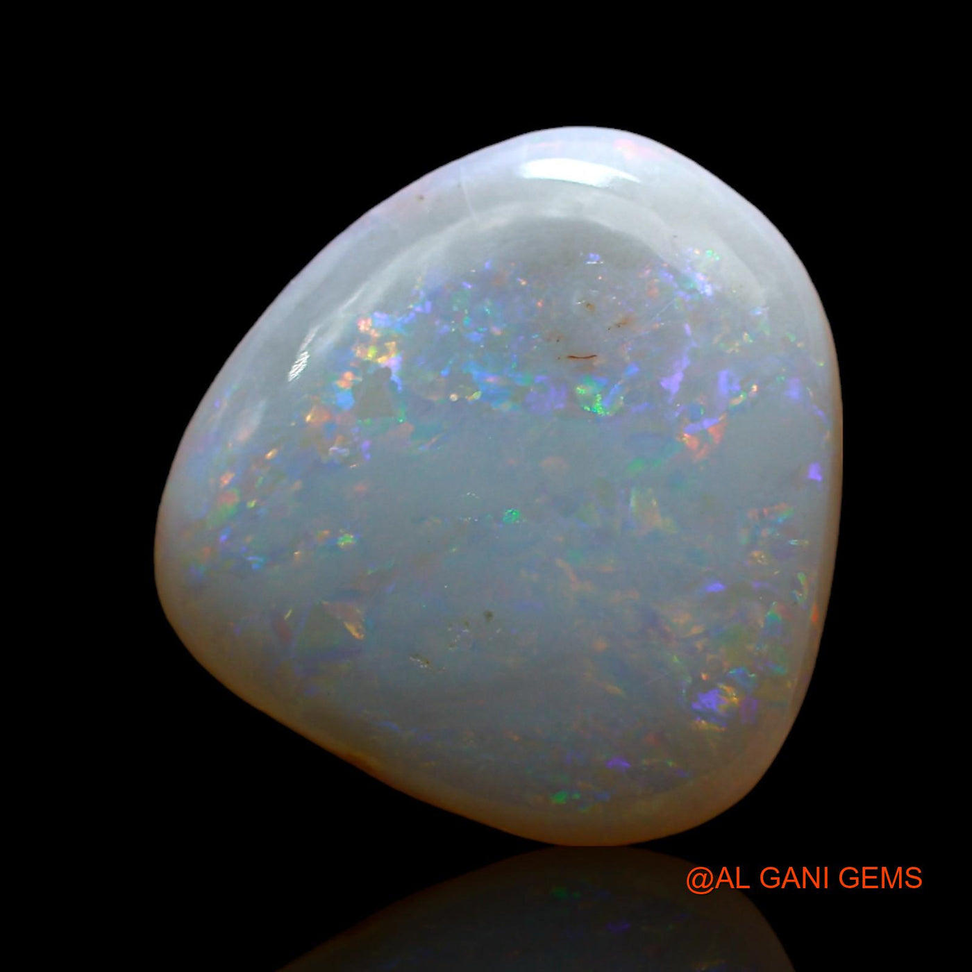 Natural Fire Opal Gemstone 5.00 Cts Loose Fancy Cabochon From Australia 14x14x3 mm AD-10
